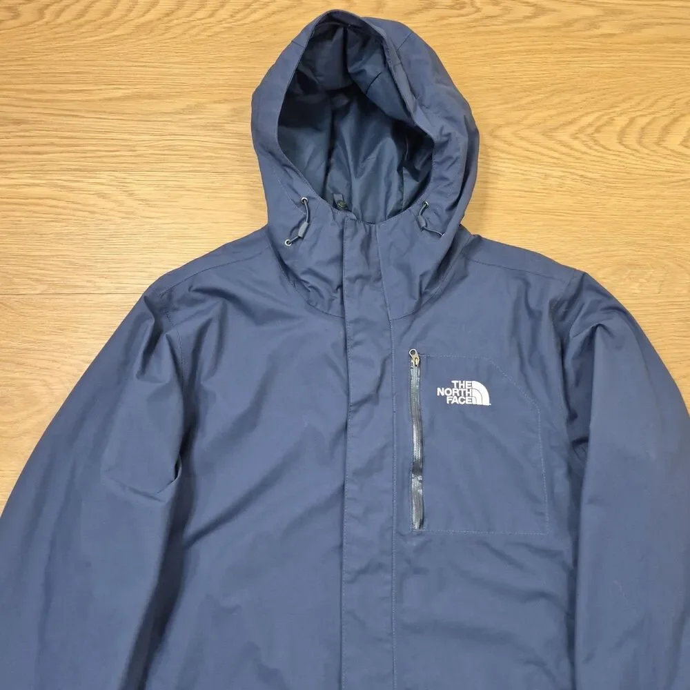 The North Face DryVent Jacket Mens M Navy Blue Windbreaker Lined Raincoat